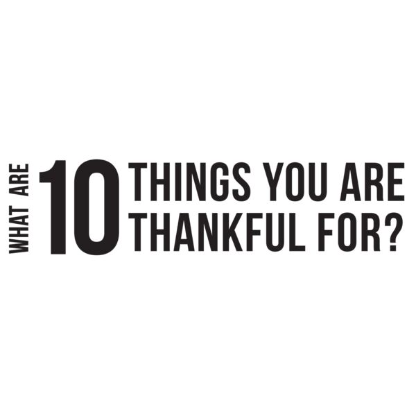10 things to be thankful for - Back of Tee Design  -Large Thumbnail