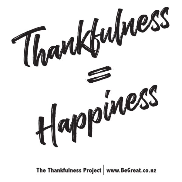 Thankfulness = Happiness - Large Thumbnail